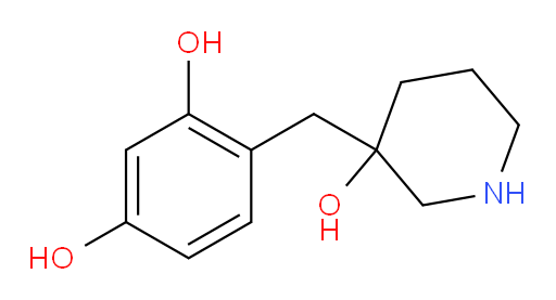 4-[(3-hydroxypiperidin-3-yl)methyl]benzene-1,3-diol