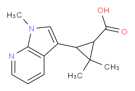2,2-dimethyl-3-{1-methyl-1H-pyrrolo[2,3-b]pyridin-3-yl}cyclopropane-1-carboxylic acid