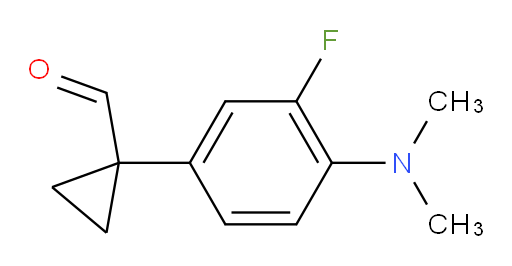 1-[4-(dimethylamino)-3-fluorophenyl]cyclopropane-1-carbaldehyde