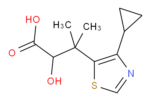 3-(4-cyclopropyl-1,3-thiazol-5-yl)-2-hydroxy-3-methylbutanoic acid