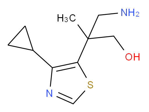 3-amino-2-(4-cyclopropyl-1,3-thiazol-5-yl)-2-methylpropan-1-ol