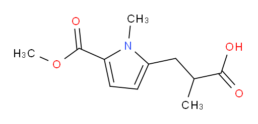3-[5-(methoxycarbonyl)-1-methyl-1H-pyrrol-2-yl]-2-methylpropanoic acid