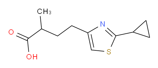 4-(2-cyclopropyl-1,3-thiazol-4-yl)-2-methylbutanoic acid