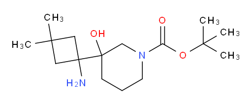 tert-butyl 3-(1-amino-3,3-dimethylcyclobutyl)-3-hydroxypiperidine-1-carboxylate