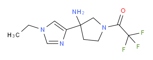 1-[3-amino-3-(1-ethyl-1H-imidazol-4-yl)pyrrolidin-1-yl]-2,2,2-trifluoroethan-1-one