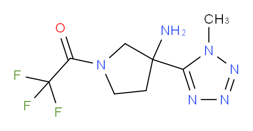 1-[3-amino-3-(1-methyl-1H-1,2,3,4-tetrazol-5-yl)pyrrolidin-1-yl]-2,2,2-trifluoroethan-1-one
