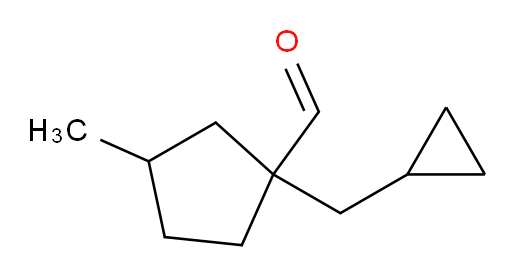 1-(cyclopropylmethyl)-3-methylcyclopentane-1-carbaldehyde