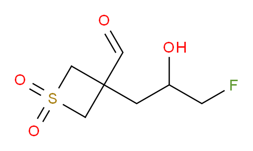 3-(3-fluoro-2-hydroxypropyl)-1,1-dioxo-1lambda6-thietane-3-carbaldehyde