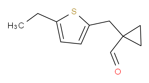 1-[(5-ethylthiophen-2-yl)methyl]cyclopropane-1-carbaldehyde
