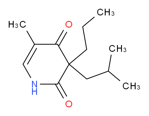 5-methyl-3-(2-methylpropyl)-3-propyl-1,2,3,4-tetrahydropyridine-2,4-dione