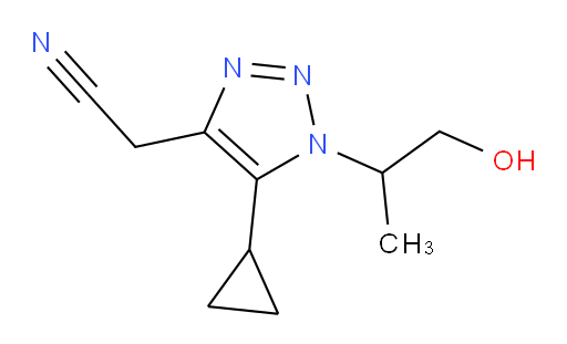 2-[5-cyclopropyl-1-(1-hydroxypropan-2-yl)-1H-1,2,3-triazol-4-yl]acetonitrile