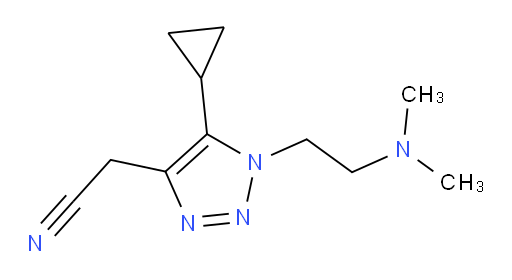 2-{5-cyclopropyl-1-[2-(dimethylamino)ethyl]-1H-1,2,3-triazol-4-yl}acetonitrile