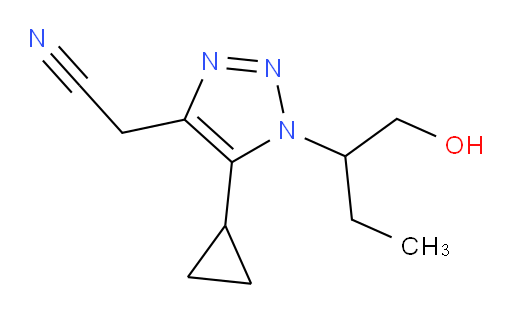 2-[5-cyclopropyl-1-(1-hydroxybutan-2-yl)-1H-1,2,3-triazol-4-yl]acetonitrile