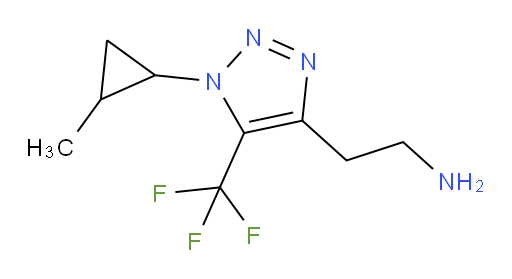 2-[1-(2-methylcyclopropyl)-5-(trifluoromethyl)-1H-1,2,3-triazol-4-yl]ethan-1-amine