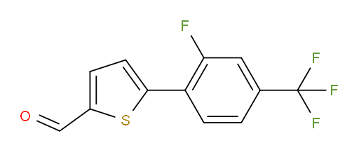 5-[2-fluoro-4-(trifluoromethyl)phenyl]thiophene-2-carbaldehyde
