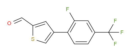 4-[2-fluoro-4-(trifluoromethyl)phenyl]thiophene-2-carbaldehyde