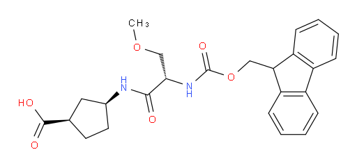 (1RS,3SR)-3-[(2S)-2-({[(9H-fluoren-9-yl)methoxy]carbonyl}amino)-3-methoxypropanamido]cyclopentane-1-carboxylic acid