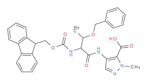 4-[3-(benzyloxy)-2-({[(9H-fluoren-9-yl)methoxy]carbonyl}amino)butanamido]-1-methyl-1H-pyrazole-5-carboxylic acid