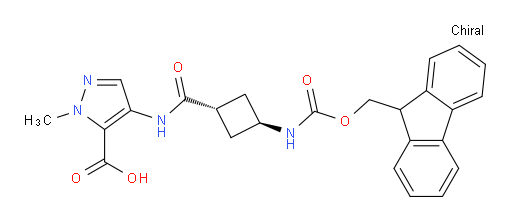 1-methyl-4-[(1r,3r)-3-({[(9H-fluoren-9-yl)methoxy]carbonyl}amino)cyclobutaneamido]-1H-pyrazole-5-carboxylic acid