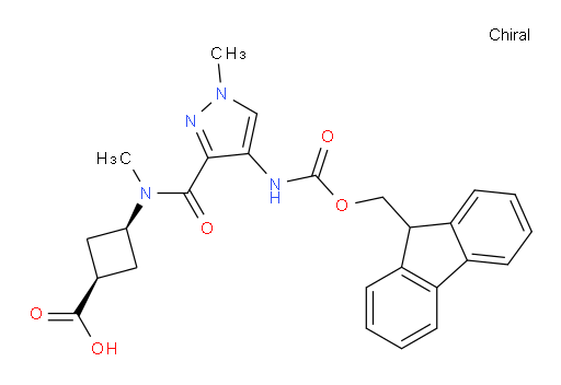 (1s,3s)-3-[N-methyl4-({[(9H-fluoren-9-yl)methoxy]carbonyl}amino)-1-methyl-1H-pyrazole-3-amido]cyclobutane-1-carboxylic acid