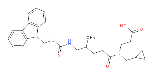 3-[N-(cyclopropylmethyl)-5-({[(9H-fluoren-9-yl)methoxy]carbonyl}amino)-4-methylpentanamido]propanoic acid