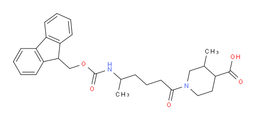 1-[5-({[(9H-fluoren-9-yl)methoxy]carbonyl}amino)hexanoyl]-3-methylpiperidine-4-carboxylic acid