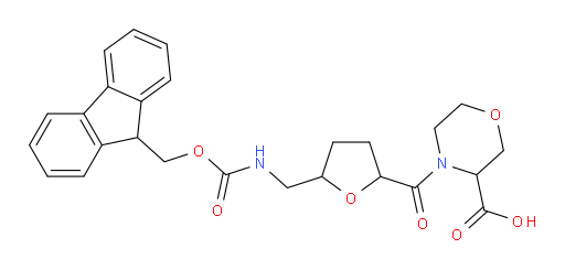 4-{5-[({[(9H-fluoren-9-yl)methoxy]carbonyl}amino)methyl]oxolane-2-carbonyl}morpholine-3-carboxylic acid