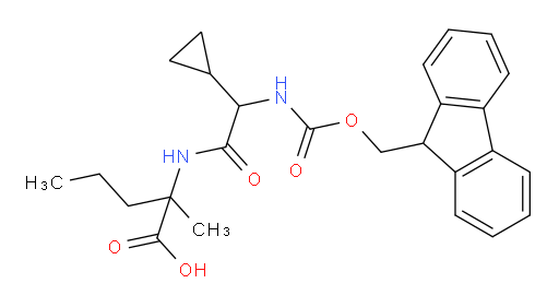 2-[2-cyclopropyl-2-({[(9H-fluoren-9-yl)methoxy]carbonyl}amino)acetamido]-2-methylpentanoic acid