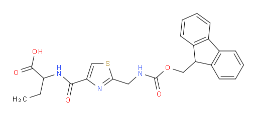 2-({2-[({[(9H-fluoren-9-yl)methoxy]carbonyl}amino)methyl]-1,3-thiazol-4-yl}formamido)butanoic acid