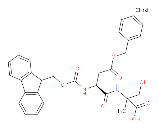 2-[(2S)-3-(benzyl carboxy)-2-({[(9H-fluoren-9-yl)methoxy]carbonyl}amino)propanamido]-3-hydroxy-2-methylpropanoic acid