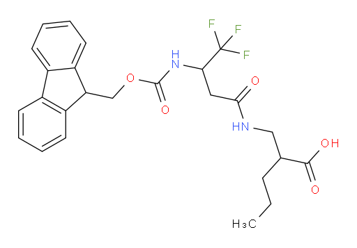 2-{[3-({[(9H-fluoren-9-yl)methoxy]carbonyl}amino)-4,4,4-trifluorobutanamido]methyl}pentanoic acid