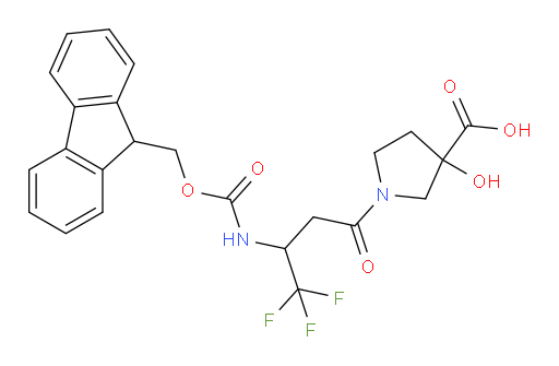 1-[3-({[(9H-fluoren-9-yl)methoxy]carbonyl}amino)-4,4,4-trifluorobutanoyl]-3-hydroxypyrrolidine-3-carboxylic acid