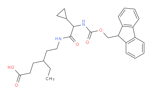6-[2-cyclopropyl-2-({[(9H-fluoren-9-yl)methoxy]carbonyl}amino)acetamido]-4-ethylhexanoic acid