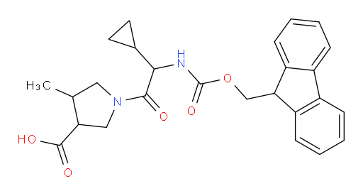 1-[2-cyclopropyl-2-({[(9H-fluoren-9-yl)methoxy]carbonyl}amino)acetyl]-4-methylpyrrolidine-3-carboxylic acid