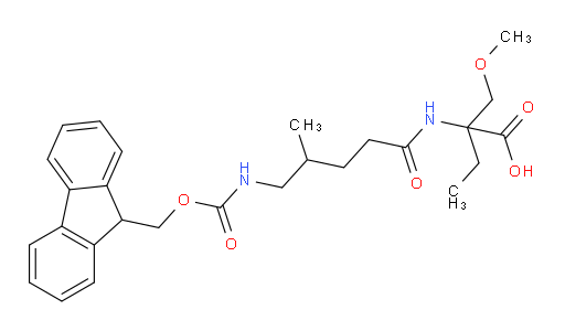 2-[5-({[(9H-fluoren-9-yl)methoxy]carbonyl}amino)-4-methylpentanamido]-2-(methoxymethyl)butanoic acid