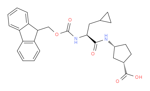 (1RS,3SR)-3-[(2S)-3-cyclopropyl-2-({[(9H-fluoren-9-yl)methoxy]carbonyl}amino)propanamido]cyclopentane-1-carboxylic acid