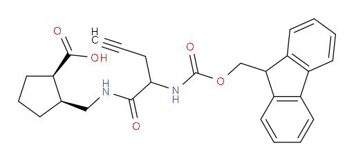rac-(1R,2S)-2-{[2-({[(9H-fluoren-9-yl)methoxy]carbonyl}amino)pent-4-ynamido]methyl}cyclopentane-1-carboxylic acid
