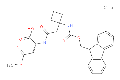 (2R)-2-{2-[1-({[(9H-fluoren-9-yl)methoxy]carbonyl}amino)cyclobutyl]acetamido}-4-methoxy-4-oxobutanoic acid