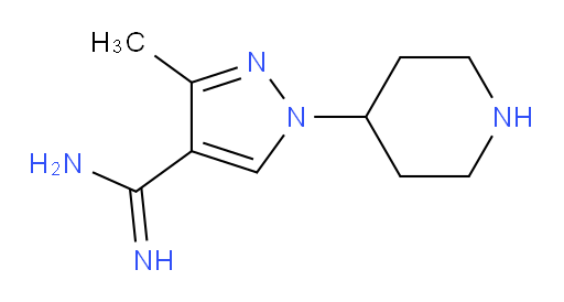 3-methyl-1-(piperidin-4-yl)-1H-pyrazole-4-carboximidamide