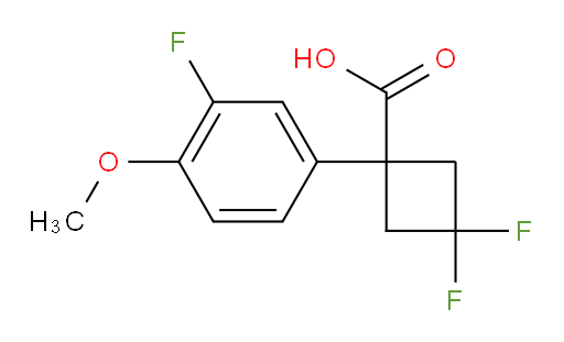3,3-difluoro-1-(3-fluoro-4-methoxyphenyl)cyclobutane-1-carboxylic acid