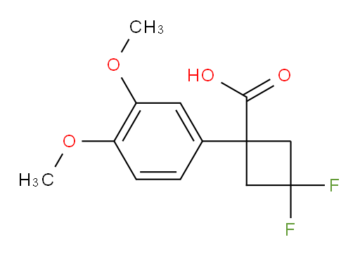 1-(3,4-dimethoxyphenyl)-3,3-difluorocyclobutane-1-carboxylic acid