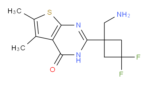 2-[1-(aminomethyl)-3,3-difluorocyclobutyl]-5,6-dimethyl-3H,4H-thieno[2,3-d]pyrimidin-4-one