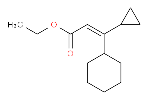 ethyl (2Z)-3-cyclohexyl-3-cyclopropylprop-2-enoate