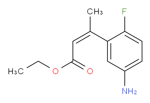 ethyl (2Z)-3-(5-amino-2-fluorophenyl)but-2-enoate