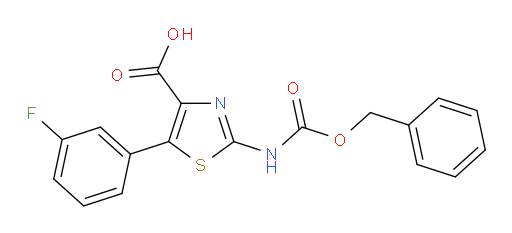 2-{[(benzyloxy)carbonyl]amino}-5-(3-fluorophenyl)-1,3-thiazole-4-carboxylic acid