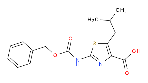 2-{[(benzyloxy)carbonyl]amino}-5-(2-methylpropyl)-1,3-thiazole-4-carboxylic acid