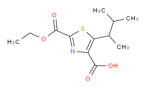 2-(ethoxycarbonyl)-5-(3-methylbutan-2-yl)-1,3-thiazole-4-carboxylic acid