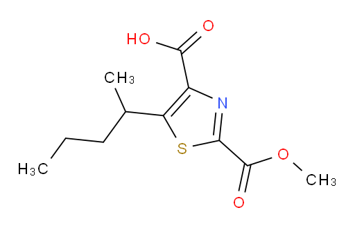2-(methoxycarbonyl)-5-(pentan-2-yl)-1,3-thiazole-4-carboxylic acid