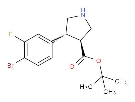 rac-tert-butyl (3R,4S)-4-(4-bromo-3-fluorophenyl)pyrrolidine-3-carboxylate