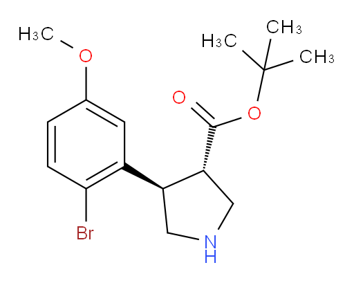 rac-tert-butyl (3R,4S)-4-(2-bromo-5-methoxyphenyl)pyrrolidine-3-carboxylate